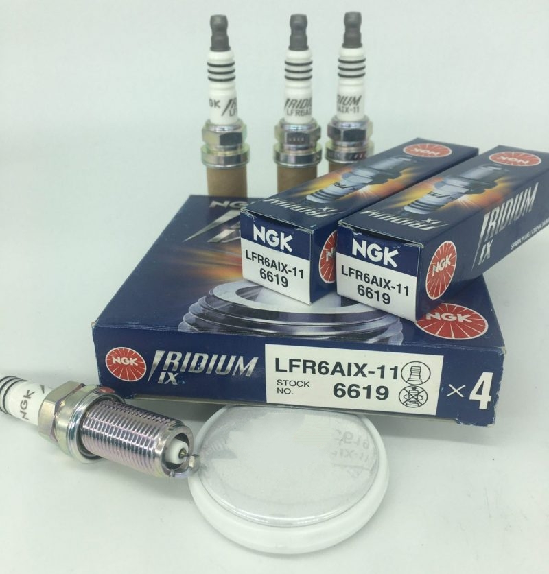 شمع سوزنی ایریدیوم آی ایکس پایه بلند NGK LFR6AIX-11 6619   بسته 4 عددی